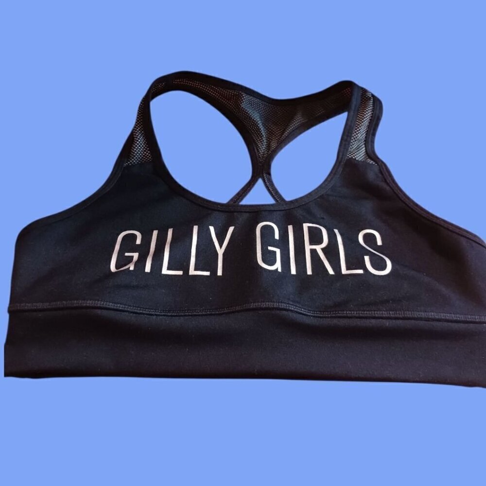GH Sport Womens Racerback Sports Bra Black & Gray set of 2 - Picture 2 of 16